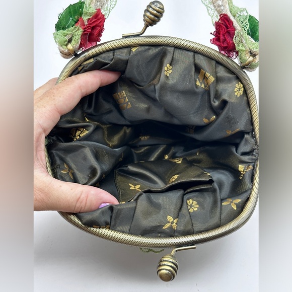 Vintage Malina Victorian Style Laced handbag Clutch BRIDGERTON Style - Picture 11 of 11